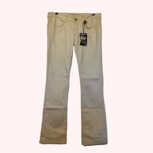 Khaki flared boot cut jeans NWT size 13 gold accents